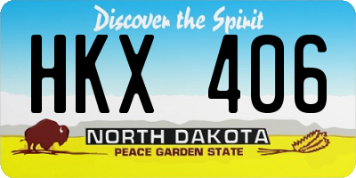 ND license plate HKX406