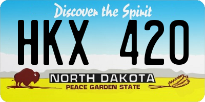 ND license plate HKX420