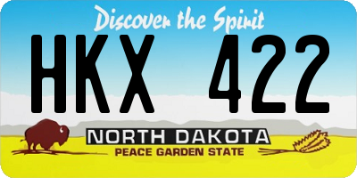 ND license plate HKX422