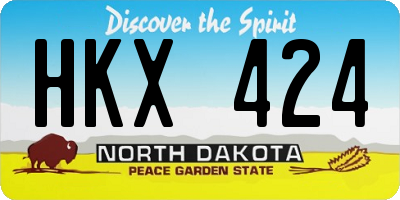 ND license plate HKX424