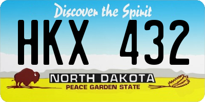 ND license plate HKX432