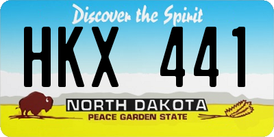 ND license plate HKX441