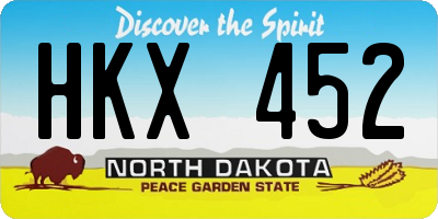 ND license plate HKX452