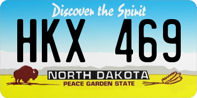 ND license plate HKX469