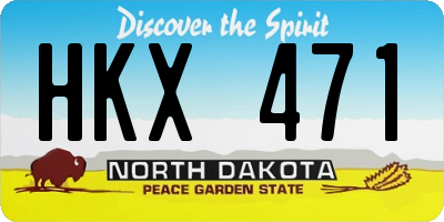 ND license plate HKX471