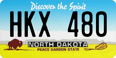ND license plate HKX480