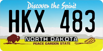 ND license plate HKX483