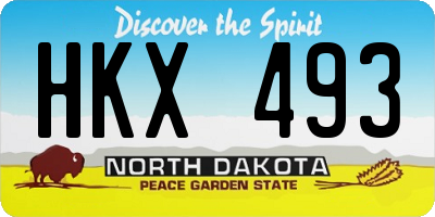 ND license plate HKX493