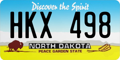 ND license plate HKX498