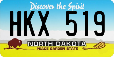 ND license plate HKX519