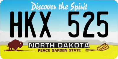 ND license plate HKX525