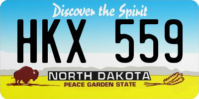 ND license plate HKX559