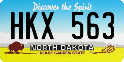 ND license plate HKX563