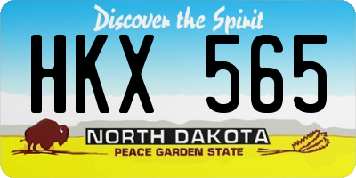 ND license plate HKX565