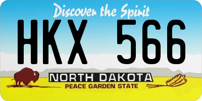 ND license plate HKX566