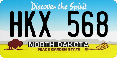 ND license plate HKX568