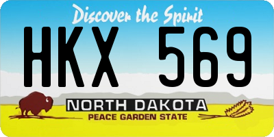 ND license plate HKX569