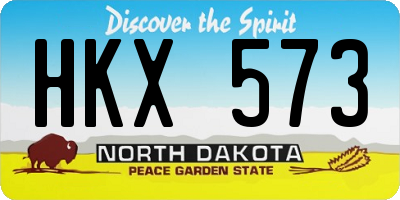 ND license plate HKX573