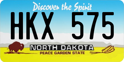 ND license plate HKX575