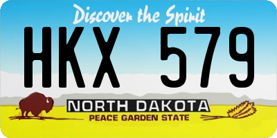 ND license plate HKX579