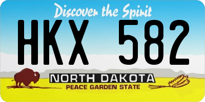 ND license plate HKX582