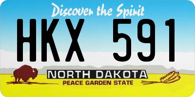 ND license plate HKX591