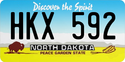 ND license plate HKX592