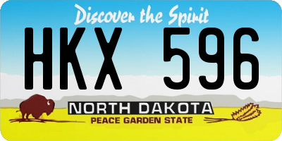 ND license plate HKX596