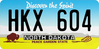 ND license plate HKX604