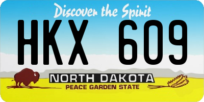 ND license plate HKX609