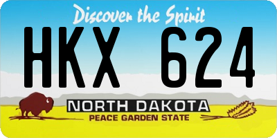 ND license plate HKX624