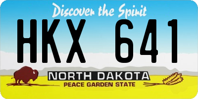 ND license plate HKX641