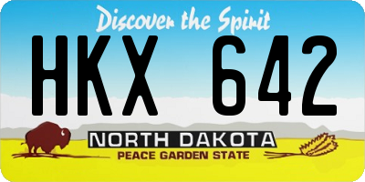 ND license plate HKX642