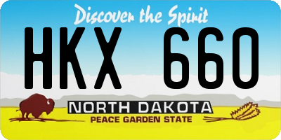 ND license plate HKX660