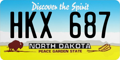 ND license plate HKX687