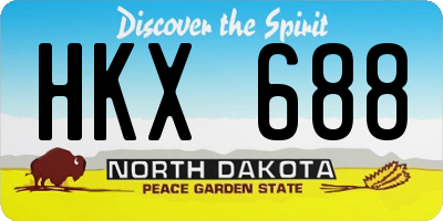 ND license plate HKX688