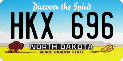 ND license plate HKX696