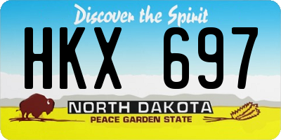 ND license plate HKX697