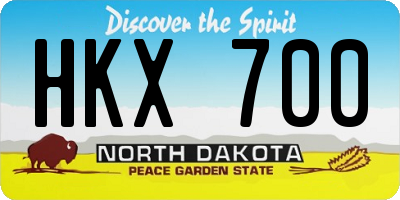 ND license plate HKX700