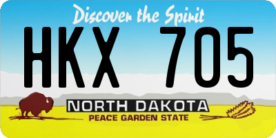 ND license plate HKX705