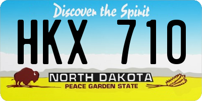 ND license plate HKX710