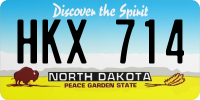 ND license plate HKX714