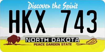 ND license plate HKX743