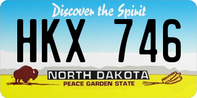 ND license plate HKX746