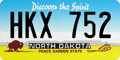 ND license plate HKX752