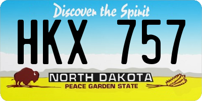 ND license plate HKX757