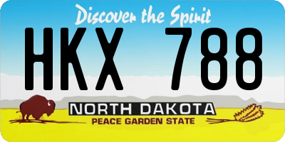 ND license plate HKX788