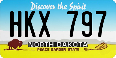 ND license plate HKX797