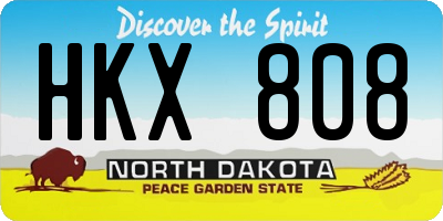 ND license plate HKX808