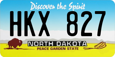ND license plate HKX827